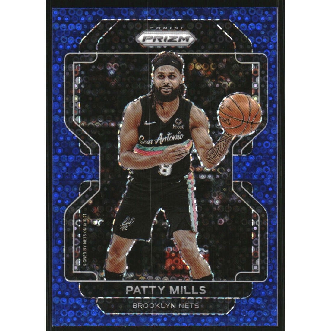2021-22 Panini Prizm Prizms Fast Break Blue #151 Patty Mills. rookie card picture