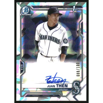 2021 Bowman Chrome Prospect Autographs Atomic Refractors #CPAJTH Juan Then