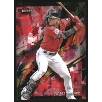 2024 Finest Red Lava Refractors #69 Andres Gimenez