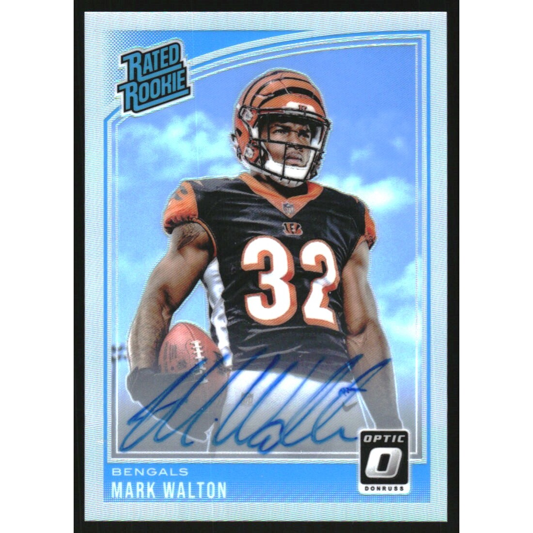 2018 Donruss Optic Rated Rookies Autographs Holo #179 Mark Walton 2018 Donruss Optic Rated Rookies Autographs Holo #179 Mark Walton