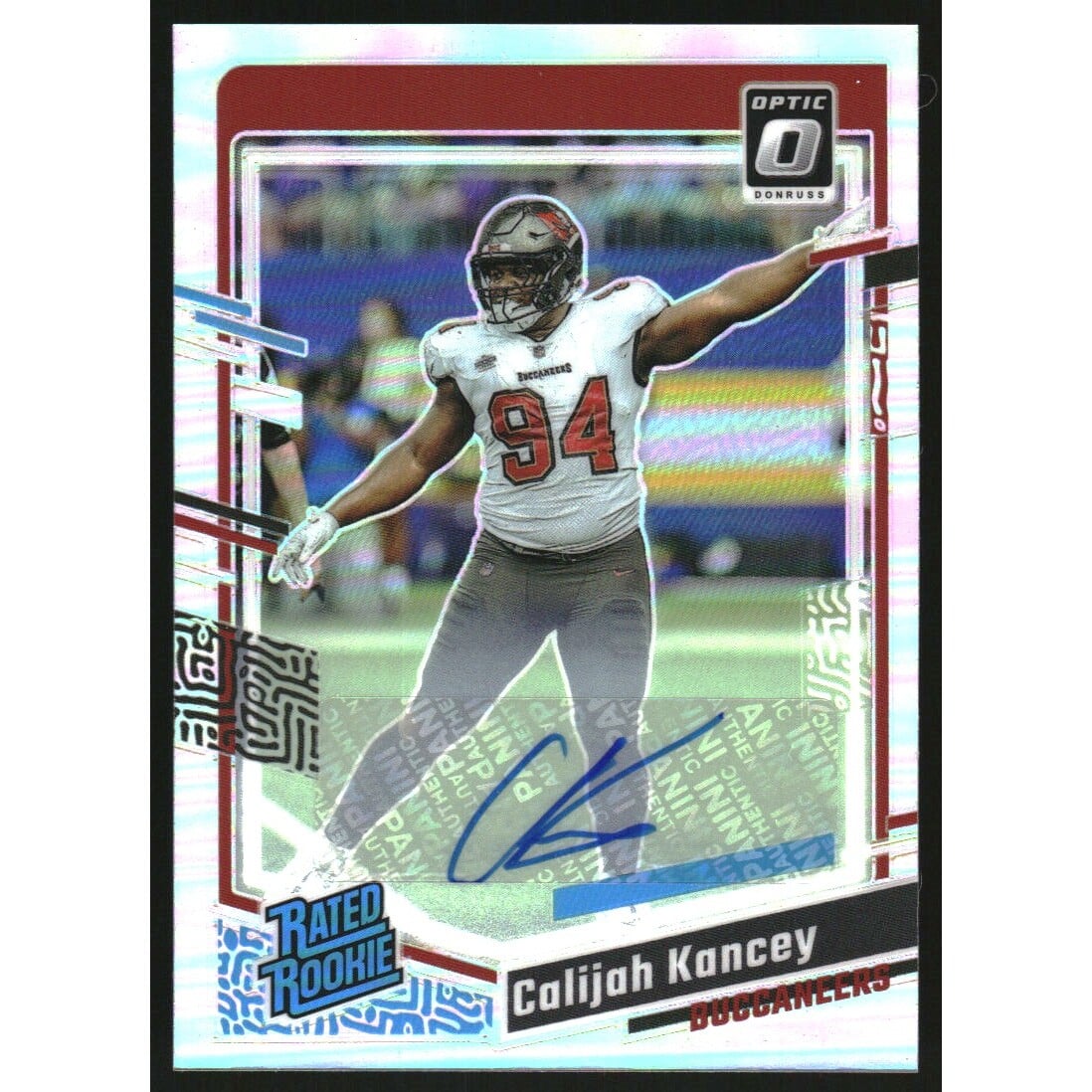 2023 Donruss Optic Rated Rookies Autographs Holo #295 Calijah Kancey. rookie card picture