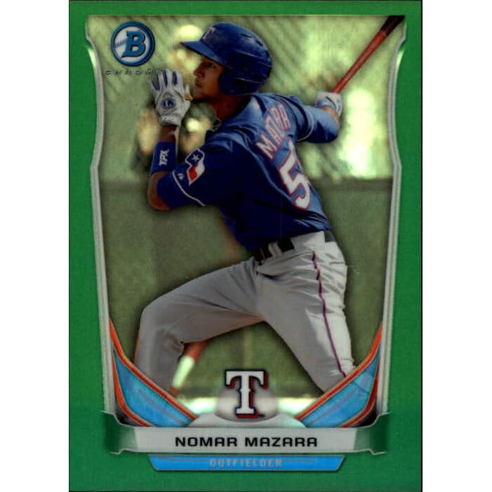 2014 Bowman Chrome Prospects Green Refractors #BCP85 Nomar Mazara. rookie card picture