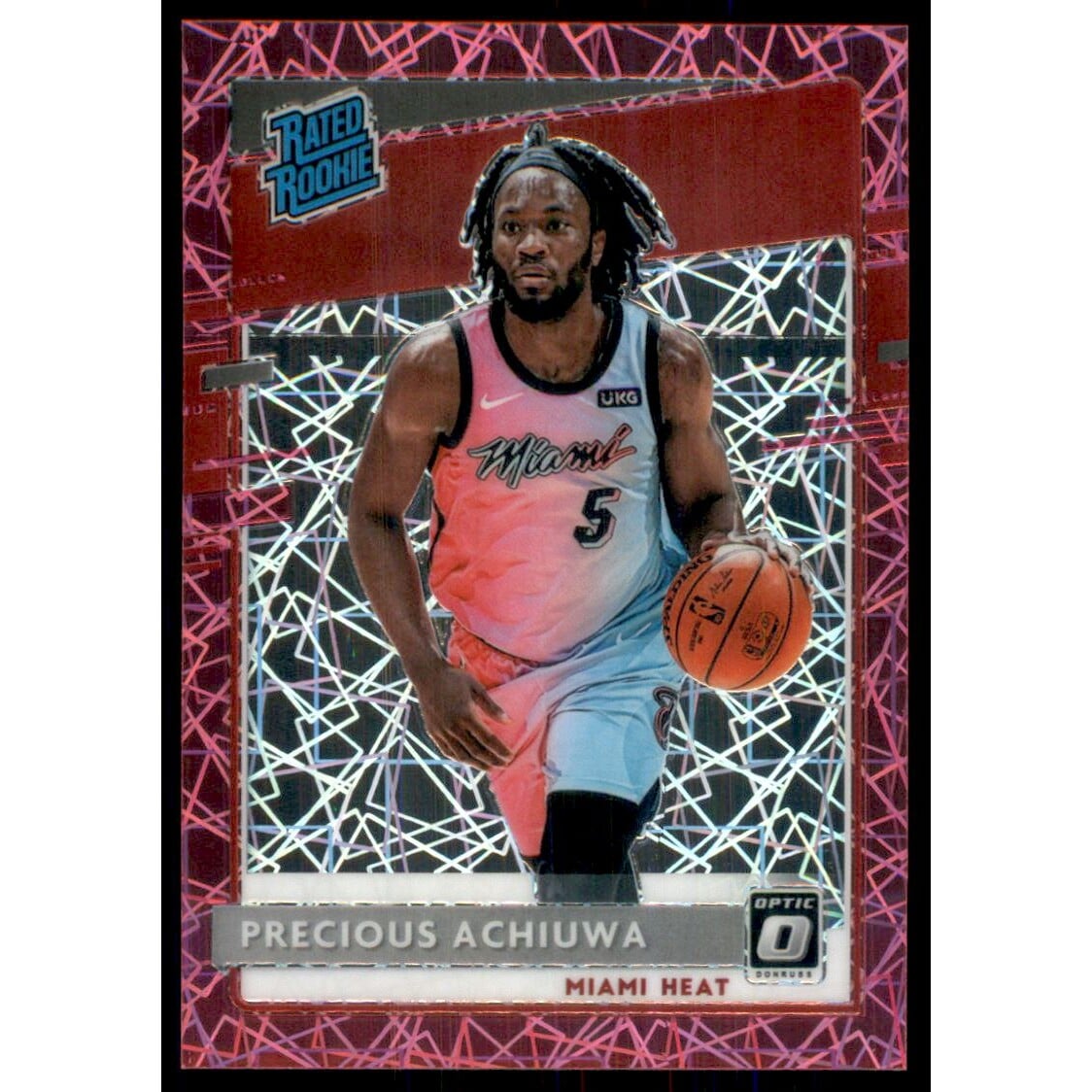 2020-21 Donruss Optic Pink Velocity #170 Precious Achiuwa RR. rookie card picture