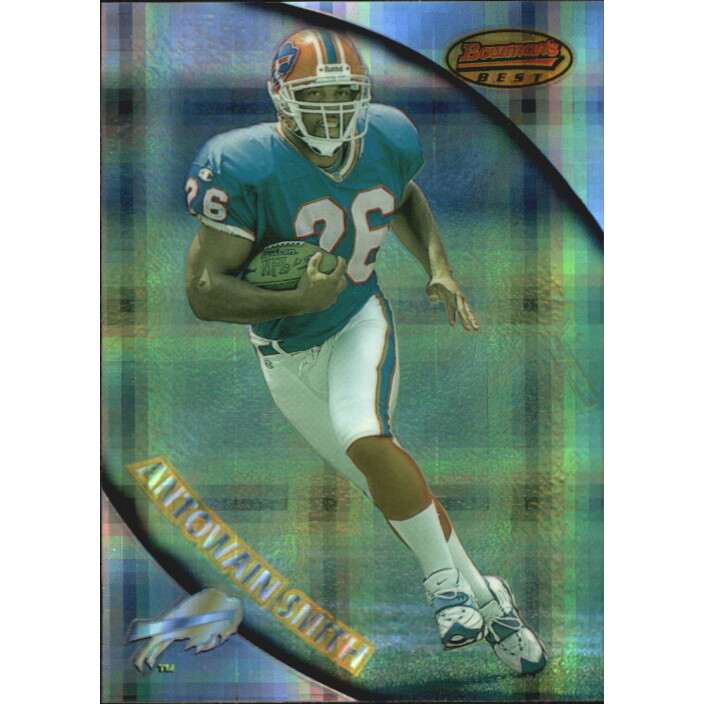 1997 Stadium Club Bowman's Best Rookie Previews Atomic Refractors #BBP6 Antowain Smith. rookie card picture