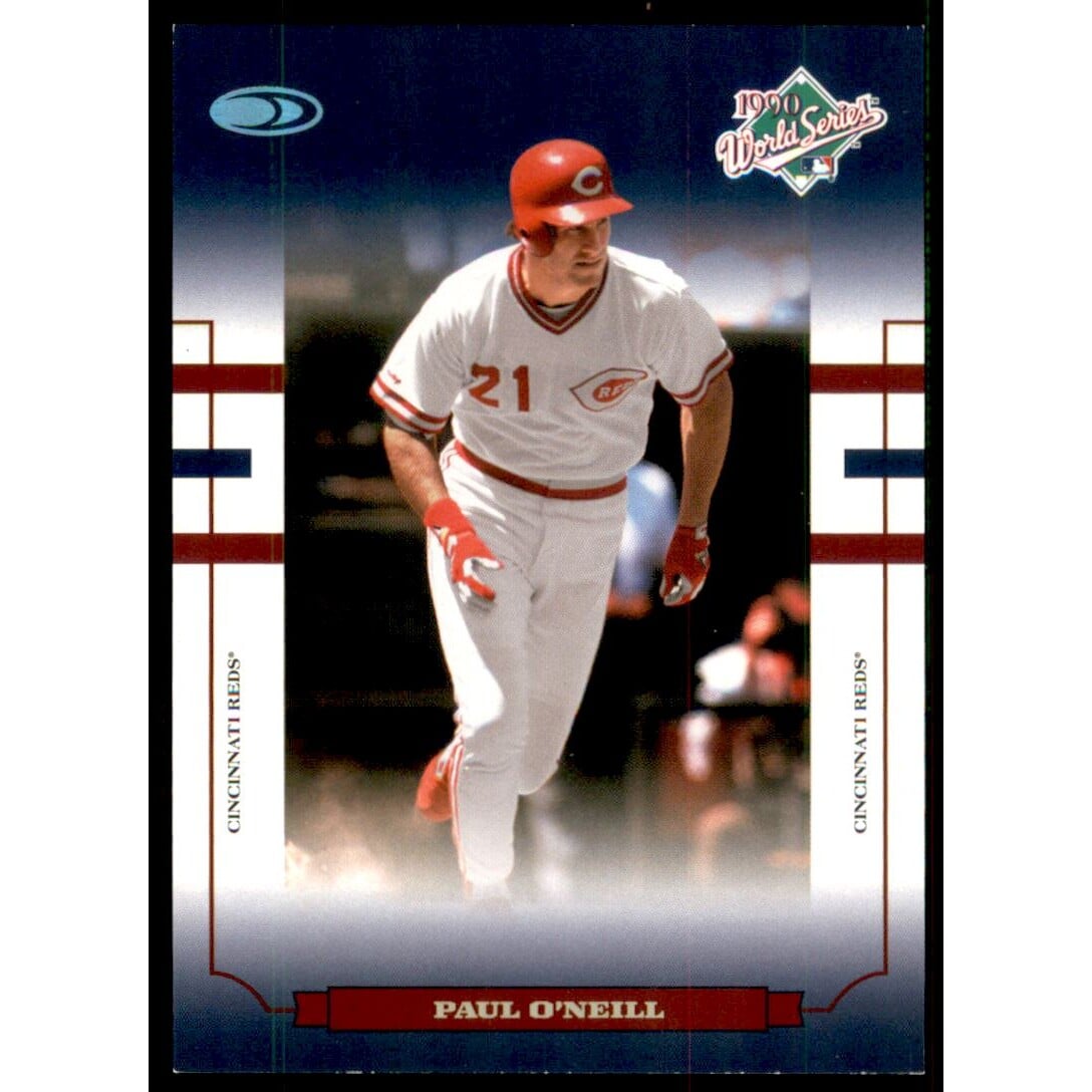 2004 Donruss World Series Blue HoloFoil 25 #52 Paul O'Neill Reds. rookie card picture