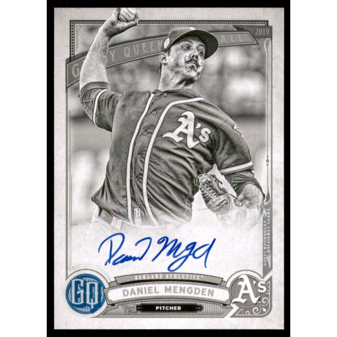 2019 Topps Gypsy Queen Autographs Black and White #GQADM Daniel Mengden. rookie card picture