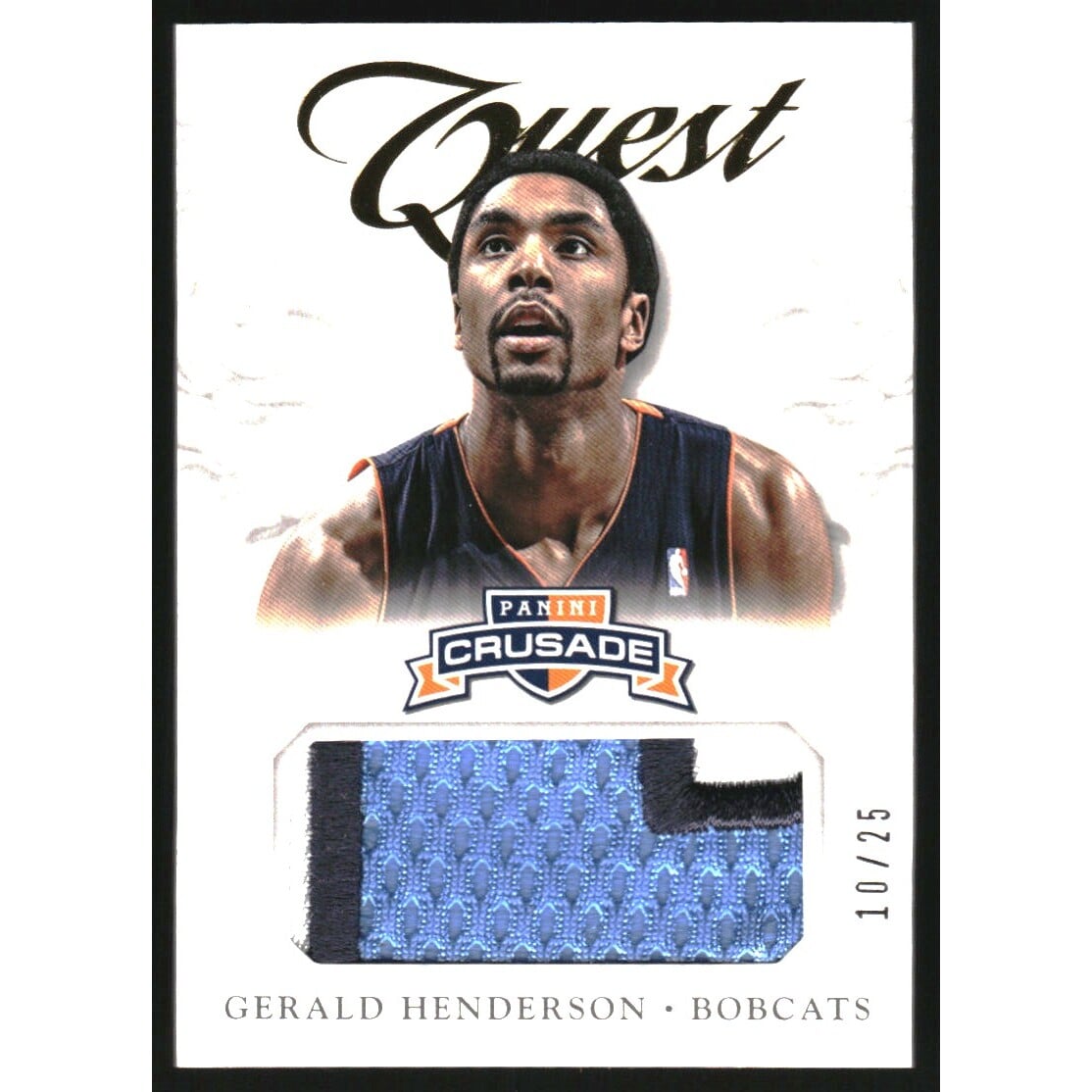 2012-13 Panini Crusade Quest Memorabilia Prime #22 Gerald Henderson/25. rookie card picture