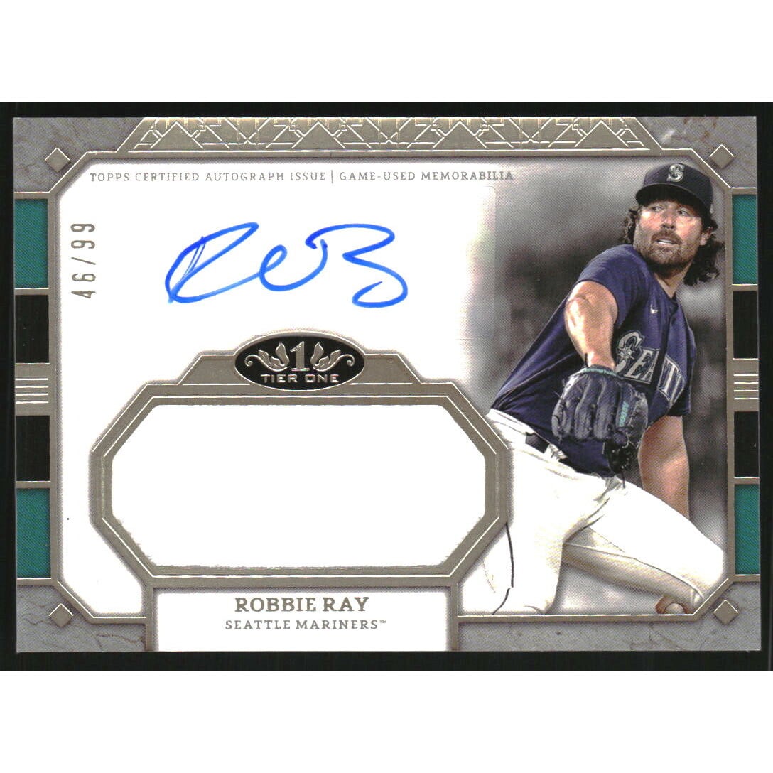 2024 Topps Tier One Jumbo Relic Autographs #AT1JRRR Robbie Ray/99. rookie card picture