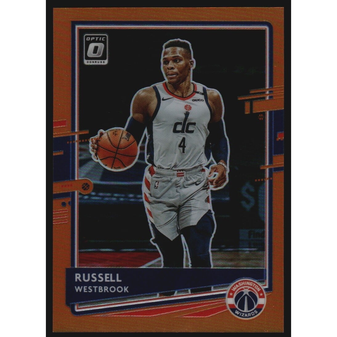 2020-21 Donruss Optic Orange #70 Russell Westbrook. rookie card picture