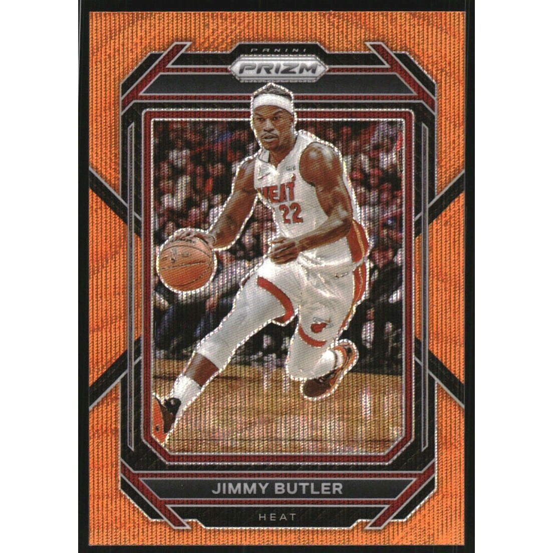 2022-23 Panini Prizm Prizms Orange Wave #149 Jimmy Butler. rookie card picture
