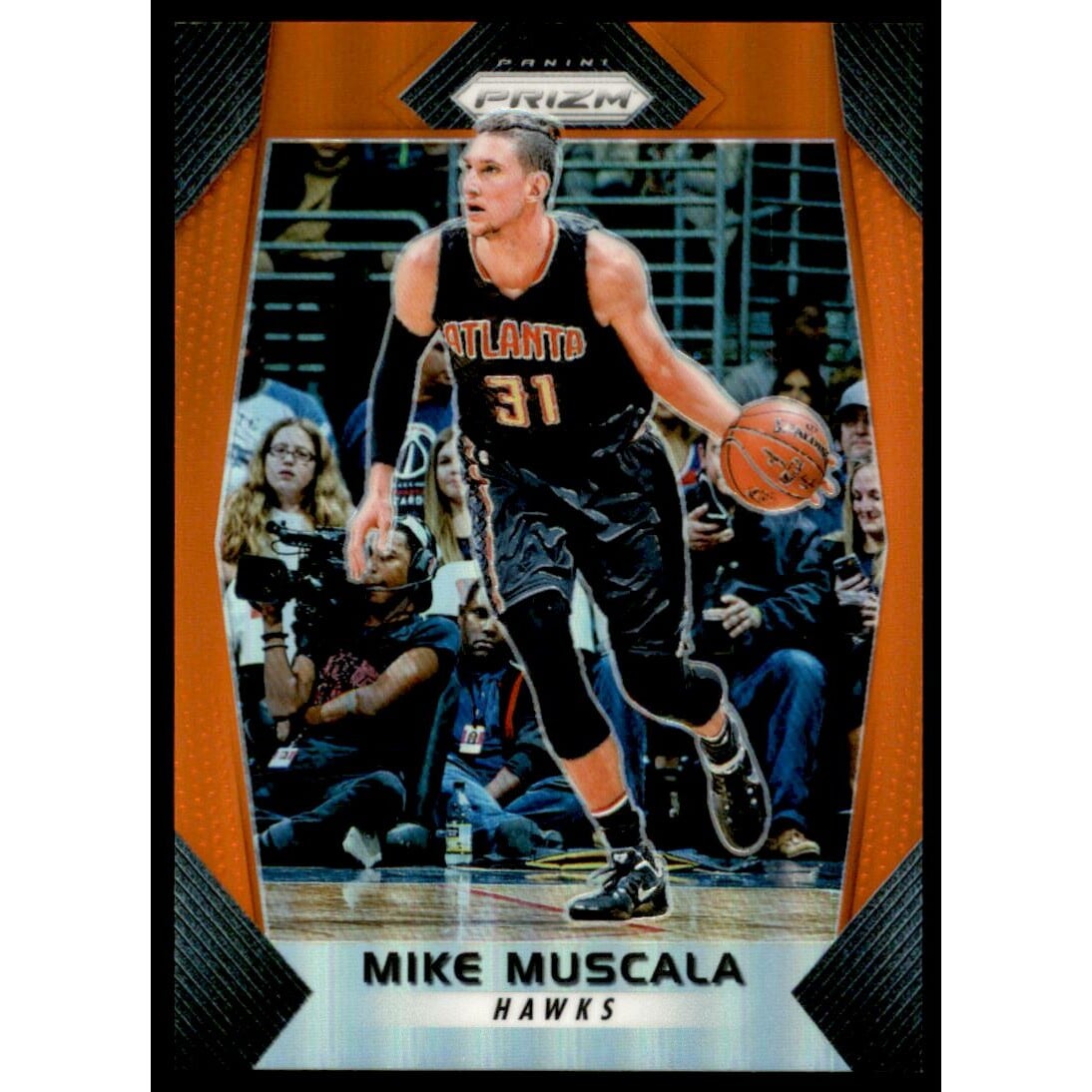 2017-18 Panini Prizm Prizms Orange #104 Mike Muscala. rookie card picture
