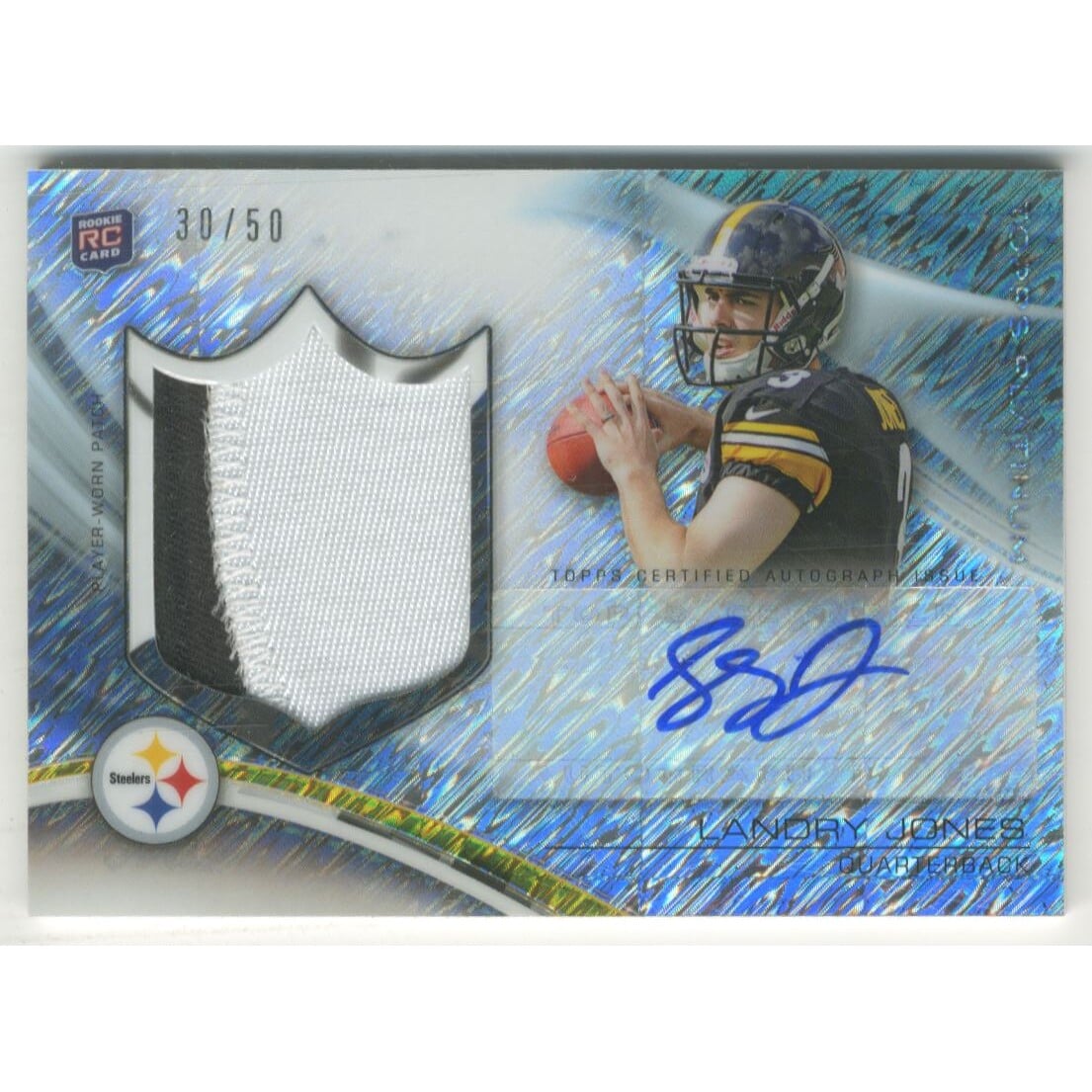 2013 Topps Platinum Rookie Patch Autographs Prism Refractors #ARPLJ Landry Jones. rookie card picture
