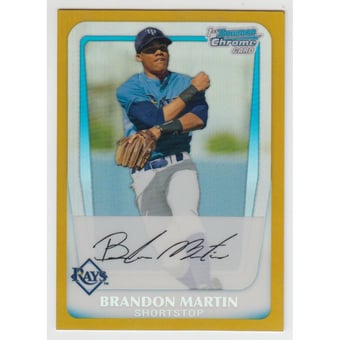 2011 Bowman Chrome Draft Prospects Gold Refractors #BDPP55 Brandon Martin