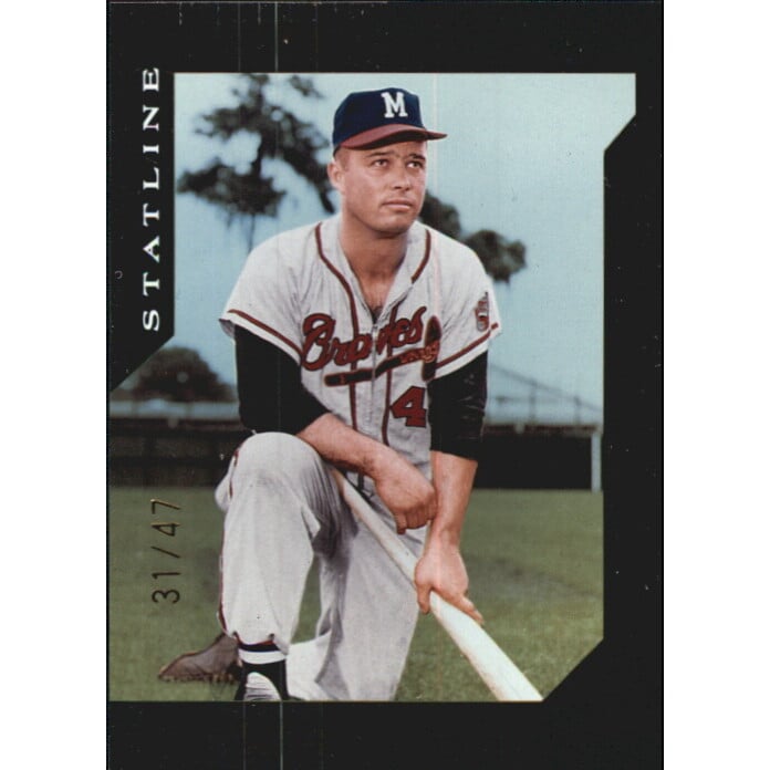 2003 Donruss Team Heroes Stat Line #48 Eddie Mathews/47. rookie card picture