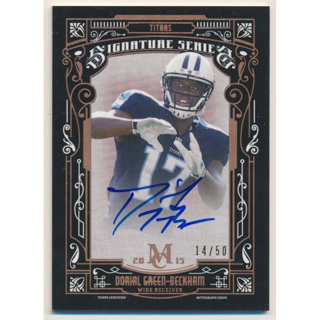 2015 Topps Museum Collection Signature Series Autographs Copper #SSADG Dorial Green-Beckham. rookie card picture