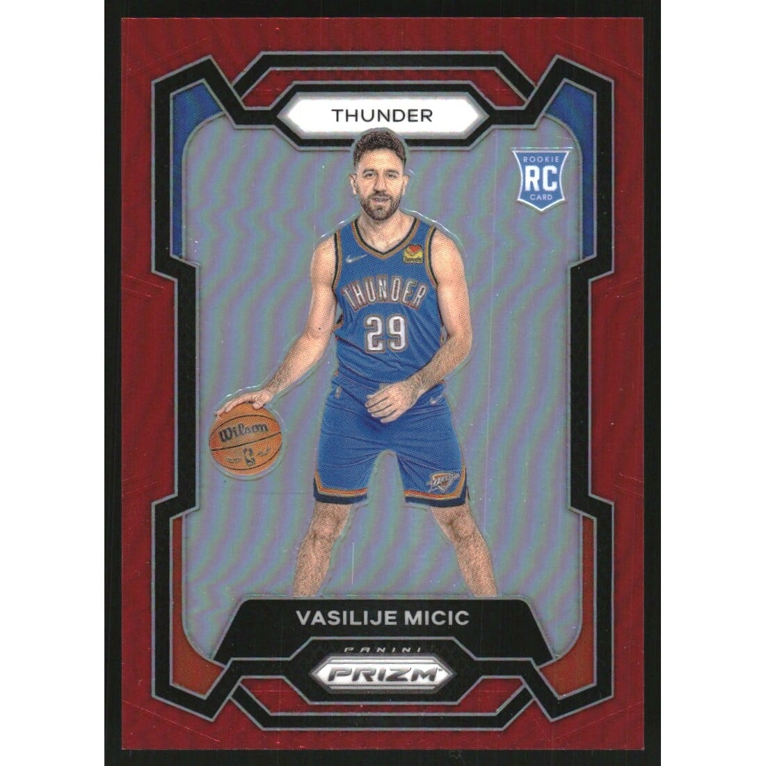 2023-24 Panini Prizm Prizms Red #297 Vasilije Micic. rookie card picture