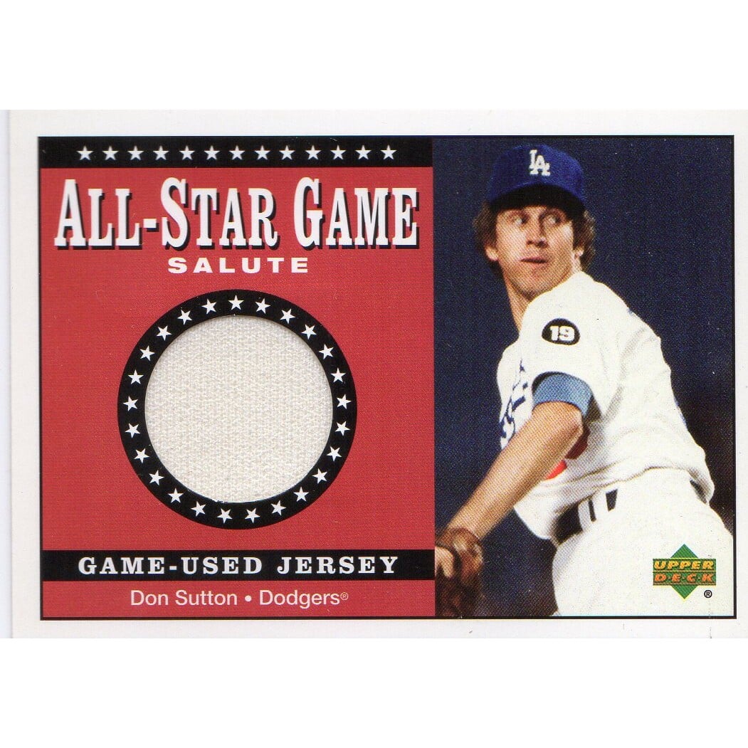 2002 Upper Deck All-Star Salute Game Jersey #SJDS Don Sutton. rookie card picture