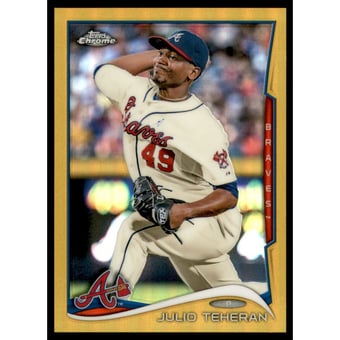 2014 Topps Chrome Gold Refractors #194 Julio Teheran