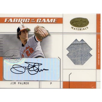 2003 Leaf Certified Materials Fabric of the Game Autographs #81BA Jim Palmer BA/5