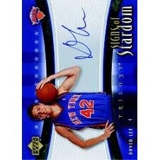 2005-06 Upper Deck Trilogy Signs of Stardom #DL David Lee. rookie card picture
