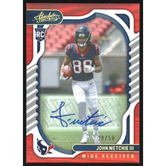 2022 Absolute Signature Rookies Spectrum Red #117 John Metchie III/50