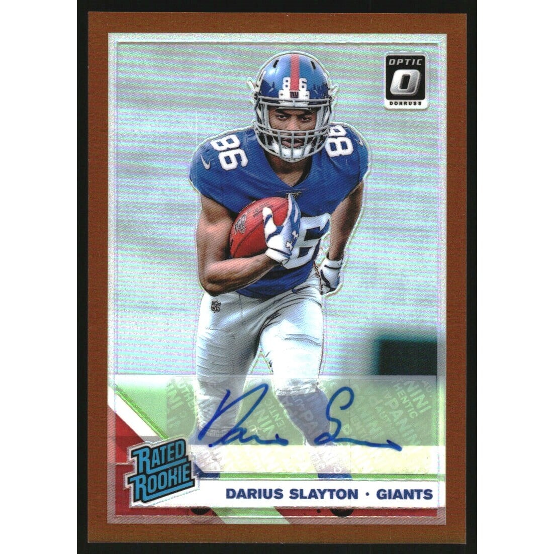 2019 Donruss Optic Rated Rookies Autographs Bronze #188 Darius Slayton. rookie card picture