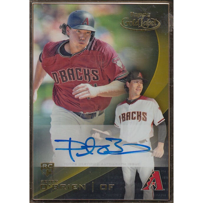 2016 Topps Gold Label Framed Autographs Gold Frame #GLFAPOB Peter O'Brien. rookie card picture