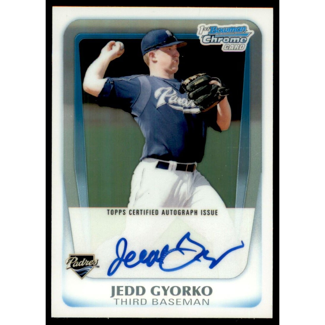 2011 Bowman Chrome Prospect Autographs Refractors #BCP83 Jedd Gyorko. rookie card picture