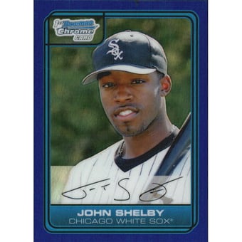 2006 Bowman Chrome Draft Draft Picks Blue Refractors #60 John Shelby