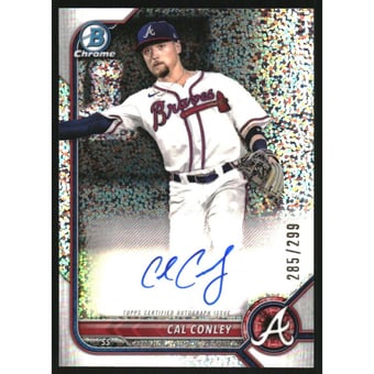 2022 Bowman Chrome Prospect Autographs Speckle Refractors #CPACC Cal Conley