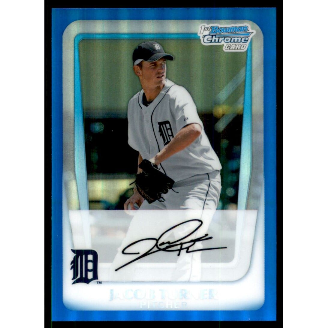 2011 Bowman Chrome Prospects Blue Refractors #BCP185 Jacob Turner. rookie card picture