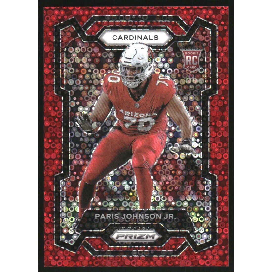2023 Panini Prizm Prizms No Huddle Red #304 Paris Johnson Jr.. rookie card picture