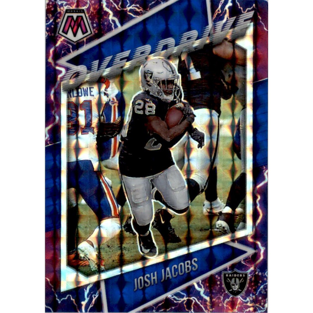 2021 Panini Mosaic Overdrive Mosaic Blue #13 Josh Jacobs 2021 Panini Mosaic Overdrive Mosaic Blue #13 Josh Jacobs