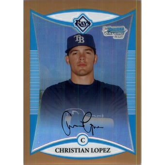 2008 Bowman Chrome Prospects Gold Refractors #BCP205 Christian Lopez