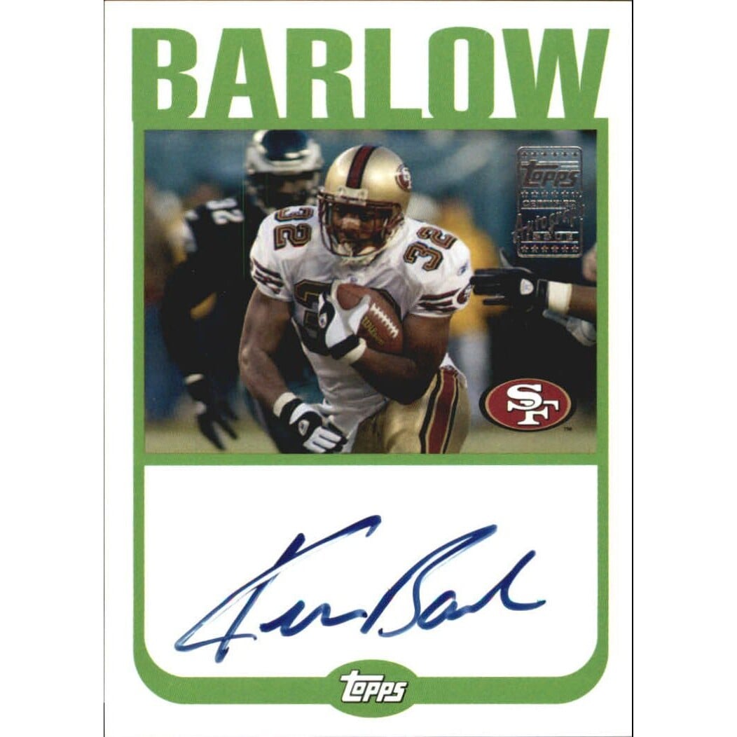 2004 Topps Signature Autographs Blue #AKB Kevan Barlow. rookie card picture