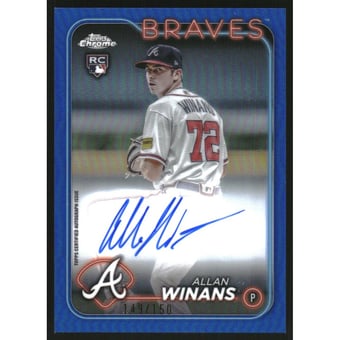 2024 Topps Chrome Rookie Autographs Blue Refractors #RAAWS Allan Winans