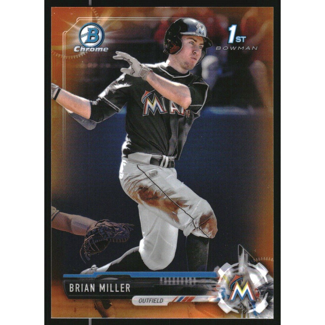 2017 Bowman Chrome Draft Orange Refractors #BDC45 Brian Miller. rookie card picture