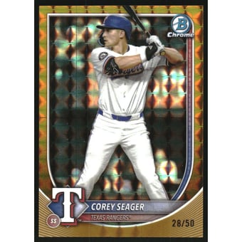 2025 Bowman Chrome Gold Geometric Refractors #45 Corey Seager
