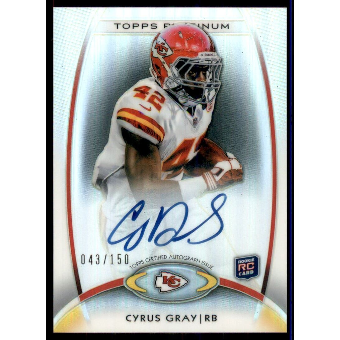 2012 Topps Platinum Rookie Autographs Black Refractors #116 Cyrus Gray. rookie card picture