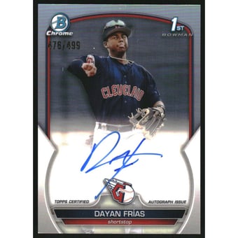 2023 Bowman Chrome Prospect Autographs Refractors #CPADF Dayan Frias