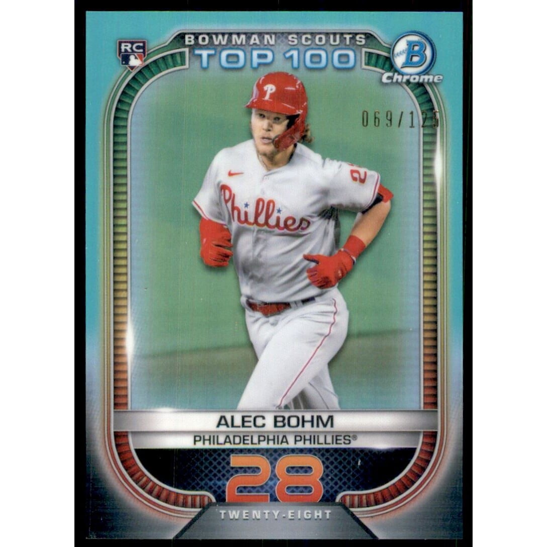 2021 Bowman Chrome Scouts Top 100 Aqua Refractors #BTP28 Alec Bohm