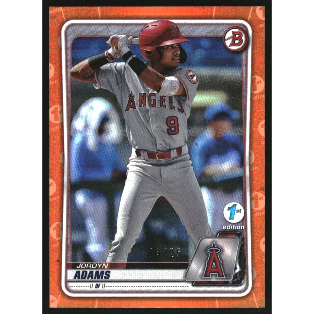 2020 Bowman Draft 1st Edition Orange Foil #BD193 Jordyn Adams. rookie card picture