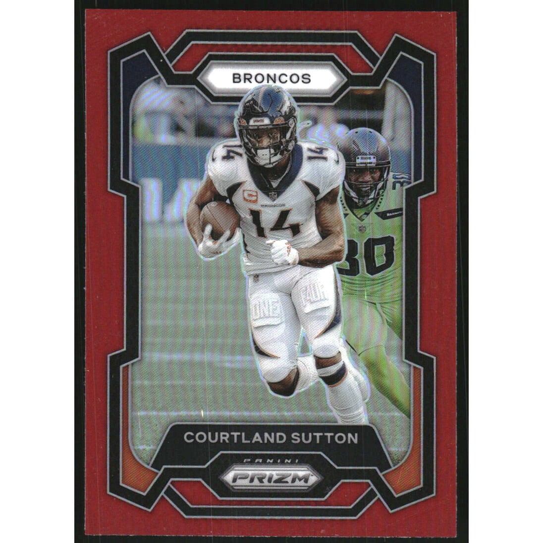 2023 Panini Prizm Prizms Red #85 Courtland Sutton. rookie card picture