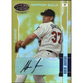 2003 Leaf Certified Materials Mirror Gold Autographs #107 Adam Johnson/25