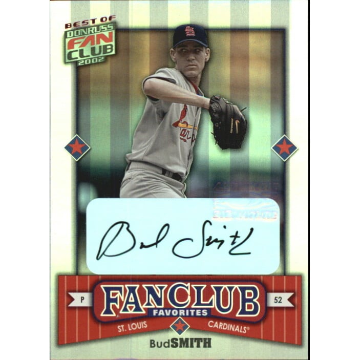 2002 Donruss Best of Fan Club Autographs #263 Bud Smith FC/23*. rookie card picture