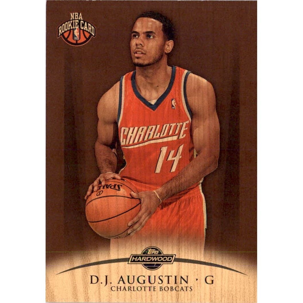 2008-09 Topps Hardwood Mahogany #109 D.J. Augustin Shooting. rookie card picture