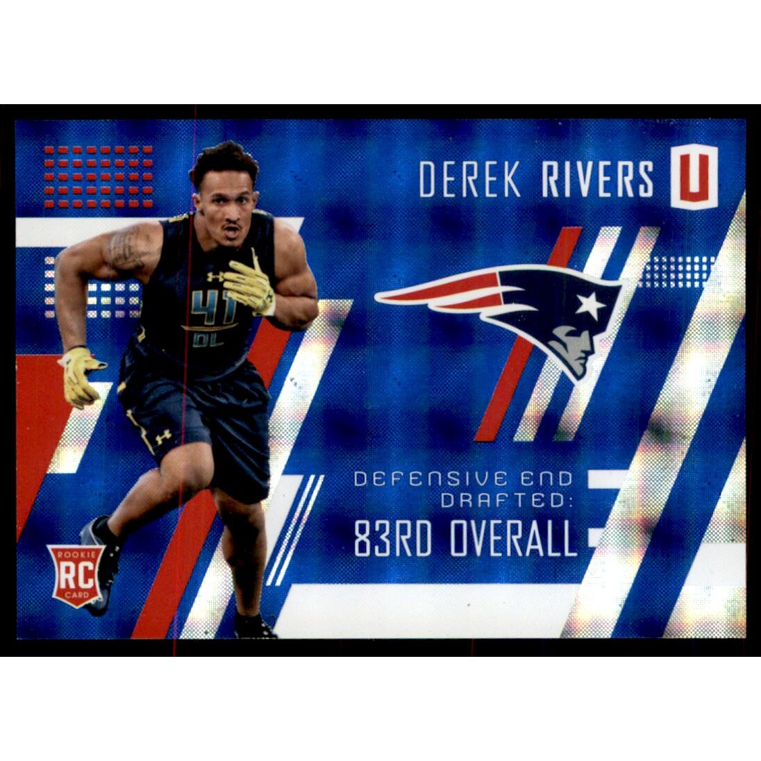 2017 Panini Unparalleled Blue #293 Derek Rivers. rookie card picture