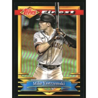 2021 Finest Flashbacks Black Refractors #125 Mike Yastrzemski