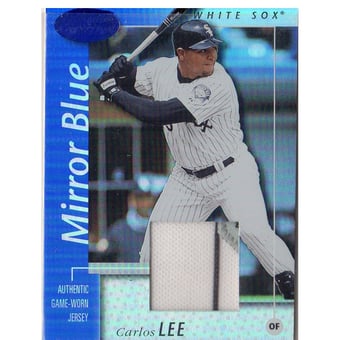 2002 Leaf Certified Mirror Blue #43 Carlos Lee Jsy