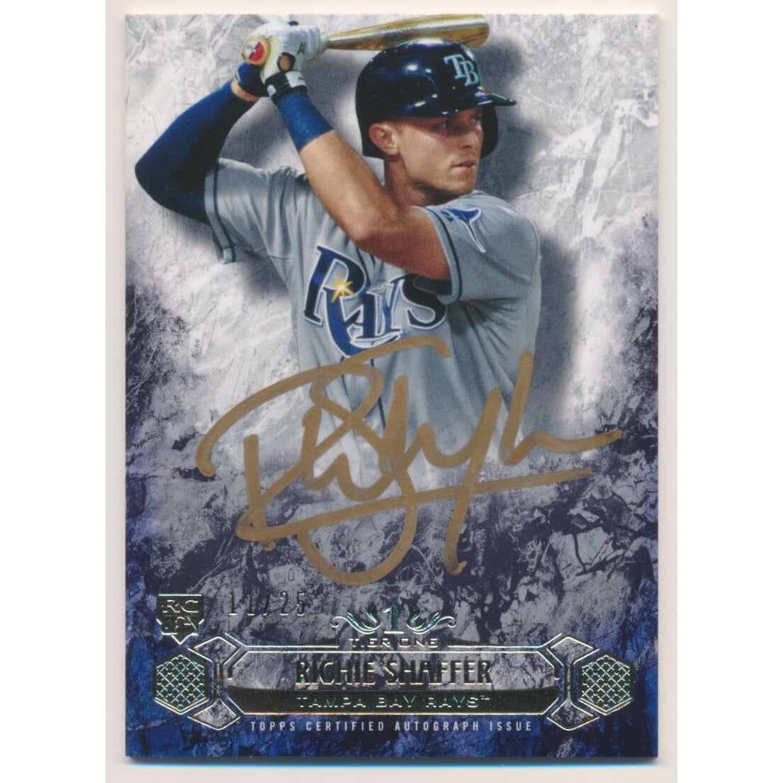 2016 Topps Tier One Breakout Autographs Copper Ink #BOARSA Richie Shaffer. rookie card picture